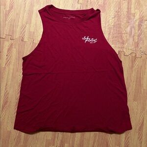 Club Pilates spiritual gangster burgundy Tank large NWT